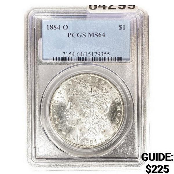 1884-O Morgan Silver Dollar PCGS MS64