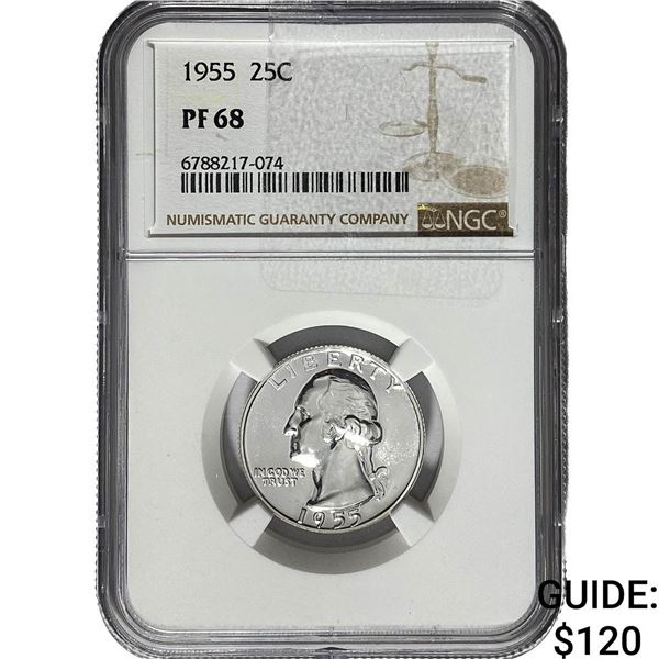 1955 Washington Silver Quarter NGC PF68