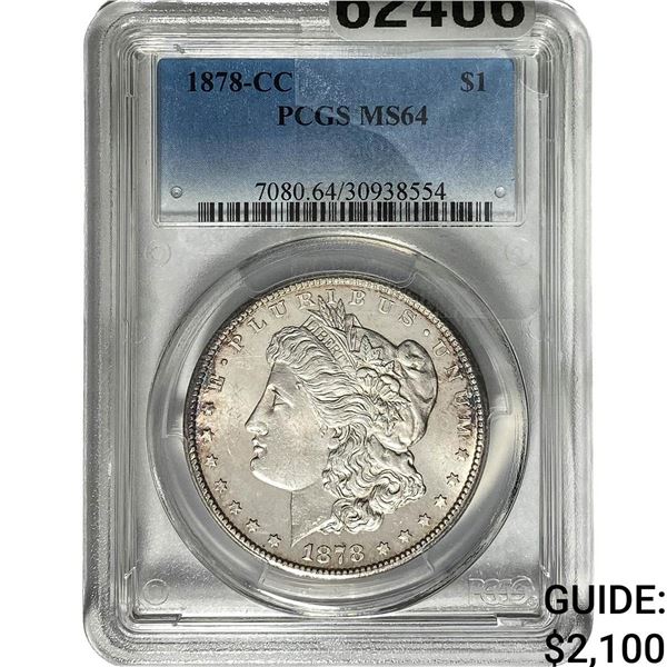 1878-CC Morgan Silver Dollar PCGS MS64