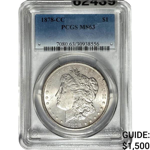 1878-CC Morgan Silver Dollar PCGS MS63