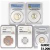 Image 1 : [5 Coins] 1937-1992 Varied Coinage PCGS/NGC PF/MS