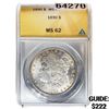 Image 1 : 1890 Morgan Silver Dollar ANACS MS62