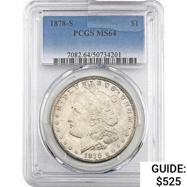 1878-S Morgan Silver Dollar PCGS MS64
