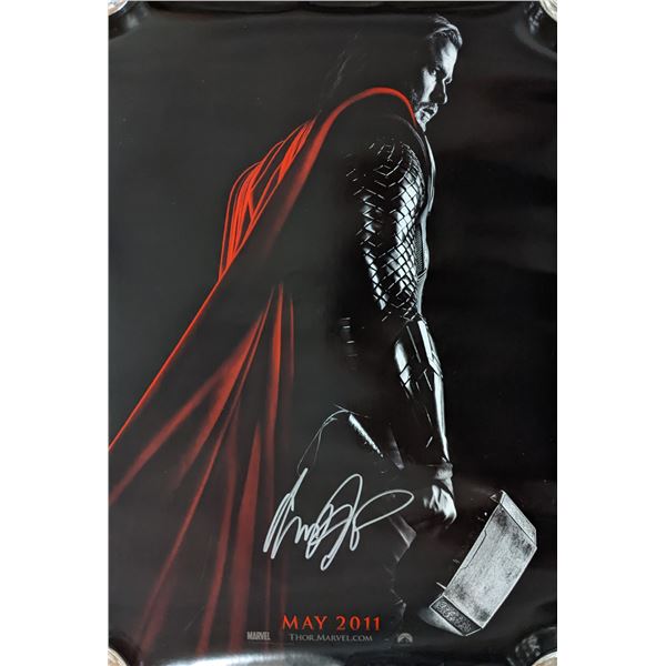 Chris Hemsworth Signed Thor Mini Poster