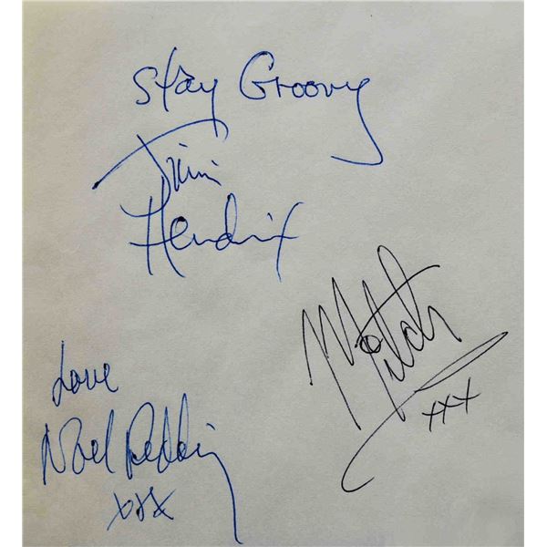 Jimi Hendrix Experience signed slip