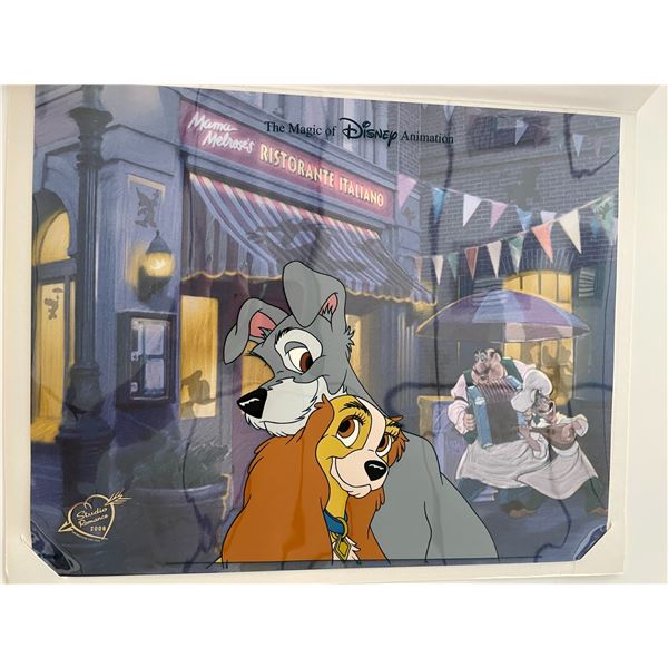 Lady and the Tramp Studio Romance Hand Painted Limited Edition plus signed 7 times by Disney Artists