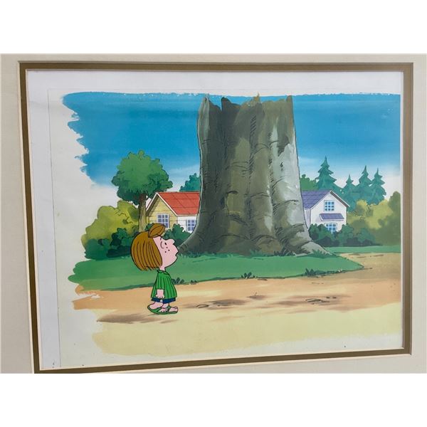 Peanuts character Peppermint Patty framed and matted  sericell