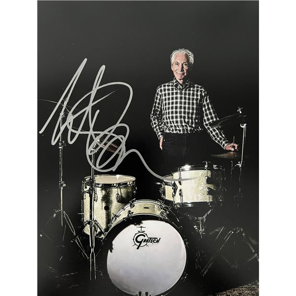 Rolling Stones Charlie Watts signed photo