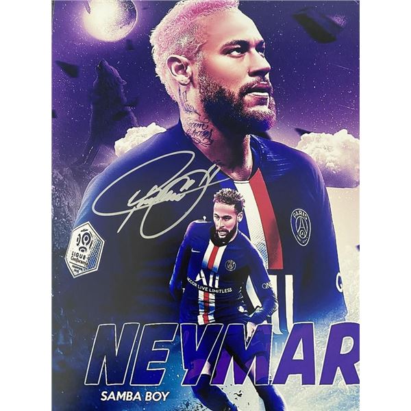 Paris Saint-Germain Neymar signed photo