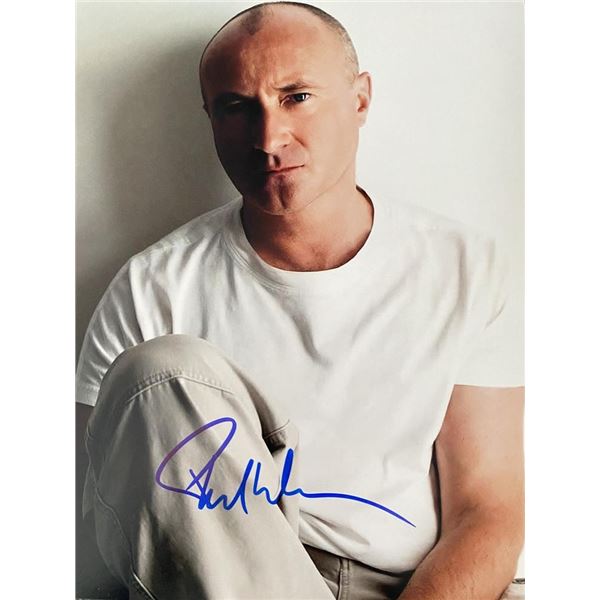 Phil Collins signed photo. GFA Authenticated