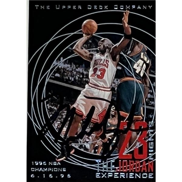 Michael Jordan Signed Basketball Card.