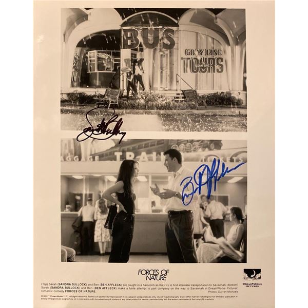 Forces of Nature Ben Affleck and Sandra Bullock signed movie photo