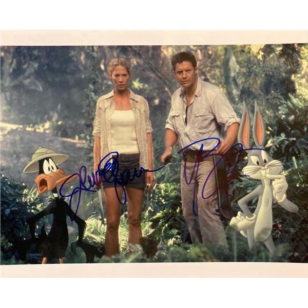 Looney Tunes: Back in Action Jenna Elfman and Brendan Fraser signed movie photo