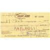 Image 1 : Harry James signed check