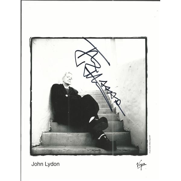 Johnny Rotten John Lydon signed photo