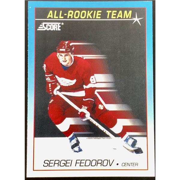 1991-92 SCORE SERGEI FEDEROV (HOF) ROOKIE CARD