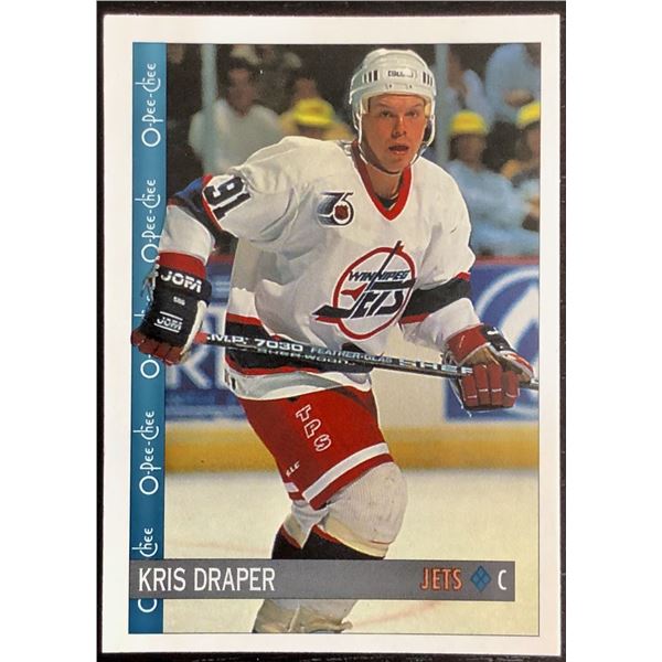 1992-93 O-PEE-CHEE KRIS DRAPER ROOKIE CARD