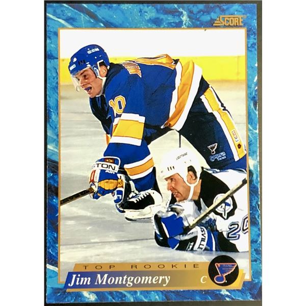 1992-93 SCORE JIM MONTGOMERY ROOKIE CARD