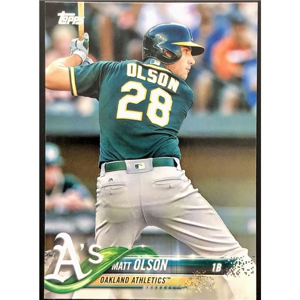 2018 TOPPS MATT OLSON ROOKIE CARD
