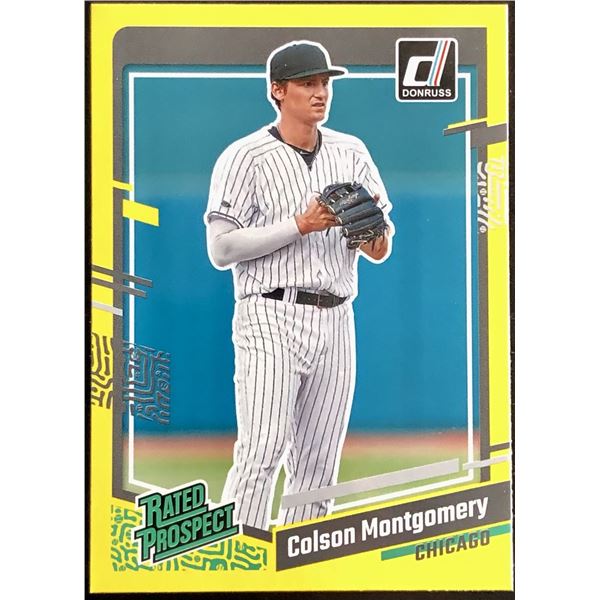 2023 DONRUSS YELLOW PARALLEL COLSON MONTGOMERY ROOKIE CARD