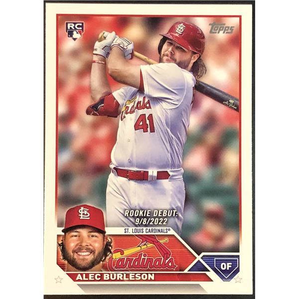 2023 TOPPS ALEC BURLESON ROOKIE CARD
