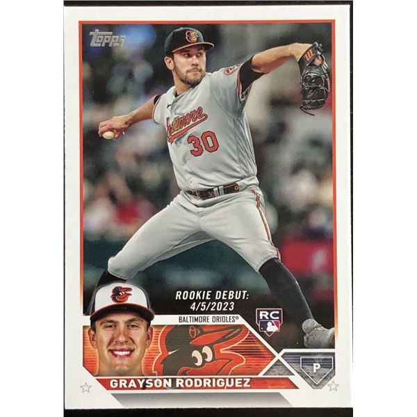 2023 TOPPS GRAYSON RODRIGUEZ ROOKIE CARD