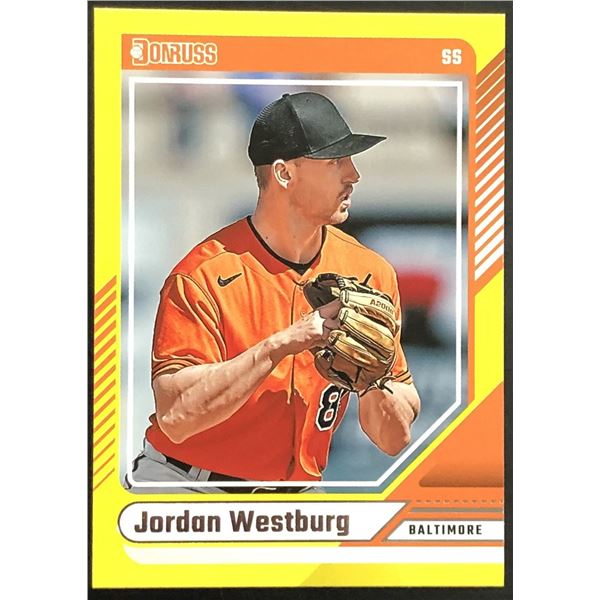 2024 DONRUSS YELLOW PARALLEL JORDAN WESTBURG ROOKIE CARD