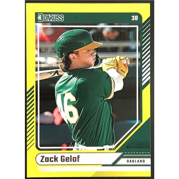 2024 DONRUSS YELLOW PARALLEL ZACK GELOF ROOKIE CARD