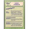 Image 2 : 1982 TOPPS DAVE PARKER (HOF)