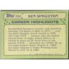 Image 2 : 1982 TOPPS KEN SINGLETON - SIGNED