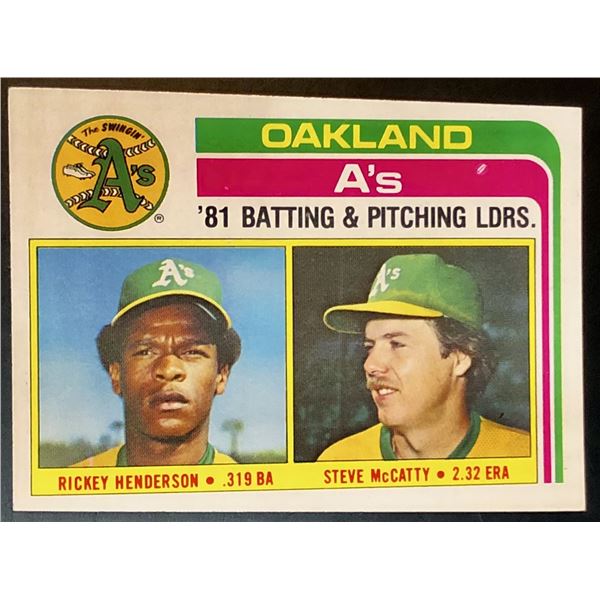 1982 TOPPS RICKEY HENDERSON (HOF)