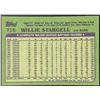 Image 2 : 1982 TOPPS WILLIE STARGELL (HOF)