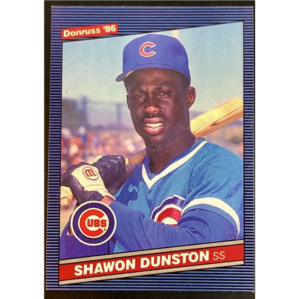 1986 DONRUSS SHAWON DUNSTON ROOKIE CARD