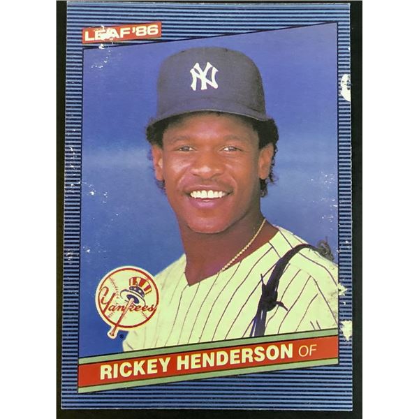 1986 LEAF RICKEY HENDERSON (HOF)