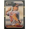 Image 1 : 1987 DONRUSS CHUCK FINLEY ROOKIE CARD