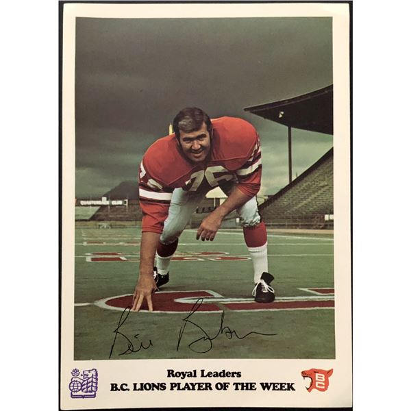 1974 CFL ROYAL BANK BILL BAKER (HOF)