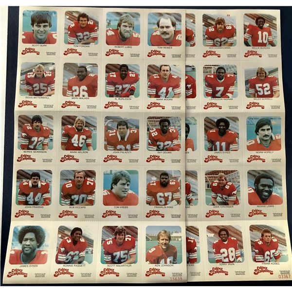 1981 RED ROOSTER CALGARY STAMPEDERS (CFL) - COMPLETE SET