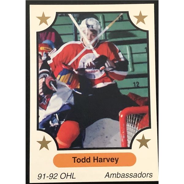 1991-92 7th INNING SKETCH TODD HARVEY JUNIOR CARD