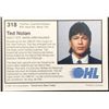Image 2 : 1991-92 JUNIOR HOCKEY CARD - TED NOLAN