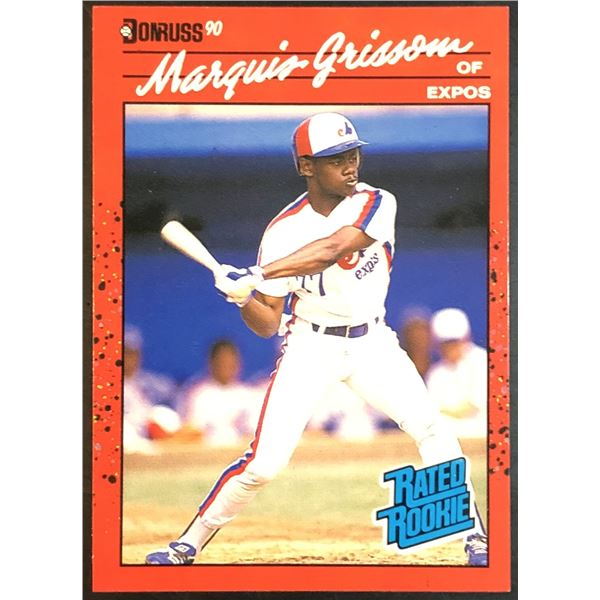 1990 DONRUSS MARQUIS GRISSOM ROOKIE CARD