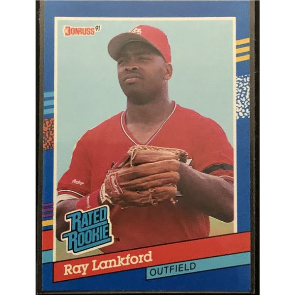 1991 DONRUSS RAY LANKFORD ROOKIE CARD