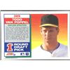 Image 2 : 1991 SCORE TODD VAN POPPEL ROOKIE CARD