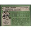 Image 2 : 1978 TOPPS DAVE CASPER (HOF)