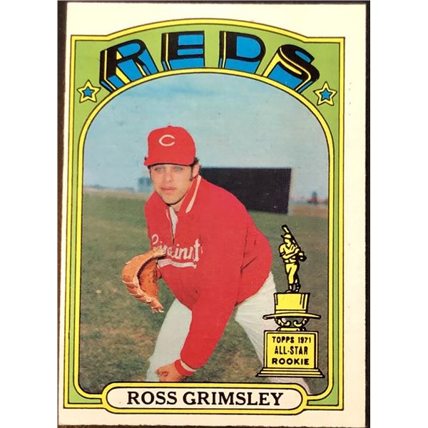 1972 TOPPS ROSS GRIMSLEY ROOKIE CARD