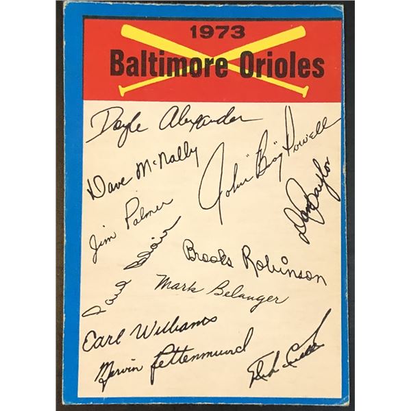 1973 O-PEE-CHEE BALTIMORE ORIOLES