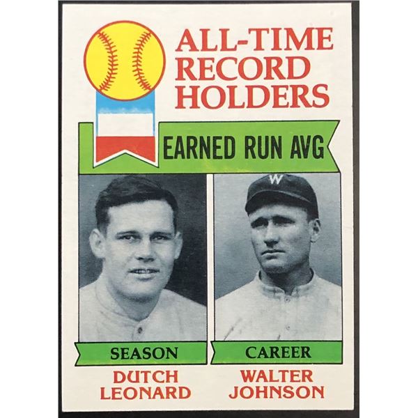 1979 TOPPS WALTER JOHNSON (HOF)