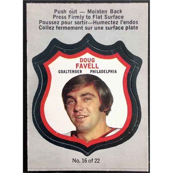 1972-73 O-PEE-CHEE CREST - DOUG FAVELL