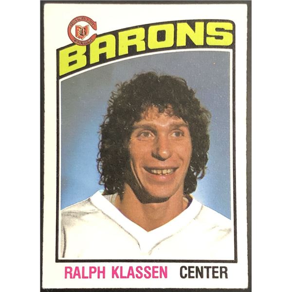 1976-77 O-PEE-CHEE RALPH KLASSEN ROOKIE CARD