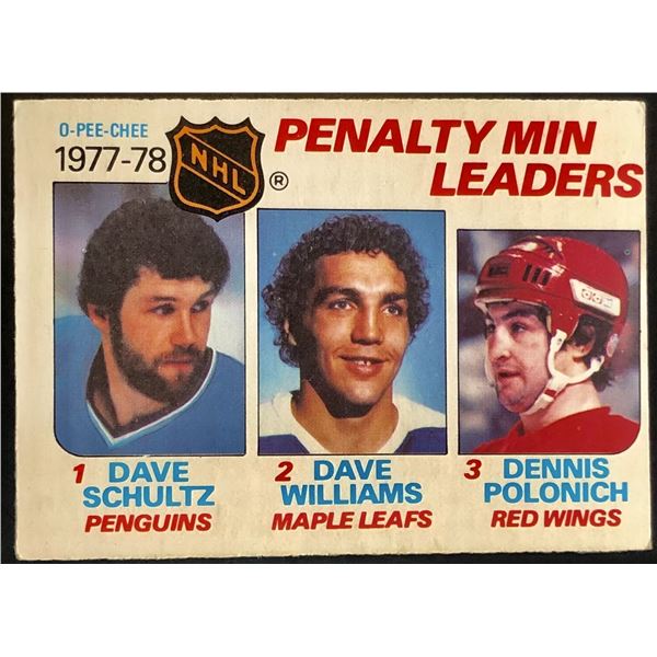 1978-79 O-PEE-CHEE DAVE SCHULTZ / TIGER WILLIAMS