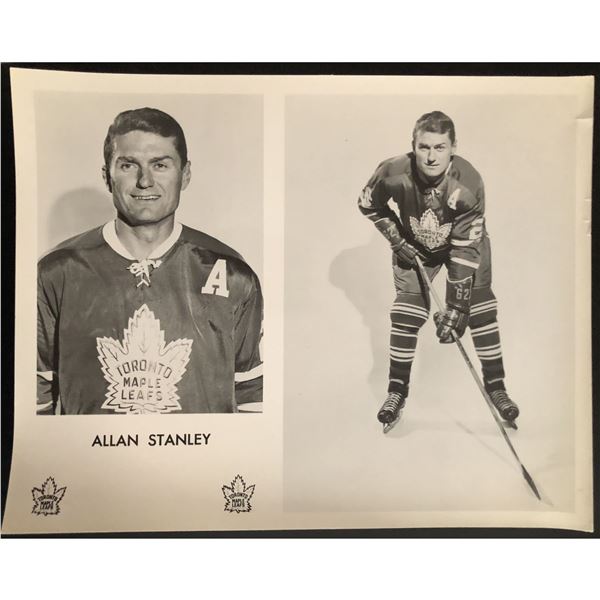1967 TORONTO MAPLE LEAFS 8"x10" PUBLICITY PHOTO - ALLAN STANLEY